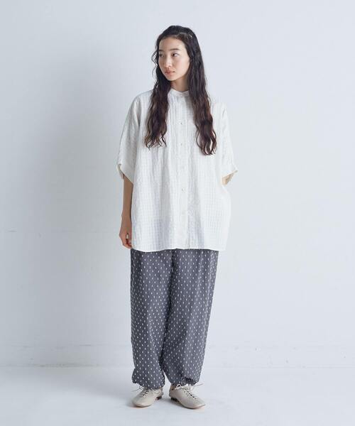 conges payes ADIEU TRISTESSE（コンジェ ペイエ アデュートリステス）の「【FAVE】ギンガムポンチョブラウス（シャツ/ブラウス・レディース・ブラウン/オフホワイト/ブルー・38）」の12枚目の写真