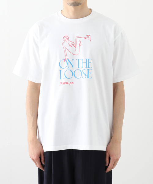 JOINT WORKS（ジョイントワークス）の「LOOSE JOINTS/ルーズ・ジョインツ CLAY ARLINGTON-ON THE LOOSE（Tシャツ/カットソー・メンズ・ホワイト/ブラック・LARGE/MEDIUM）」の5枚目の写真