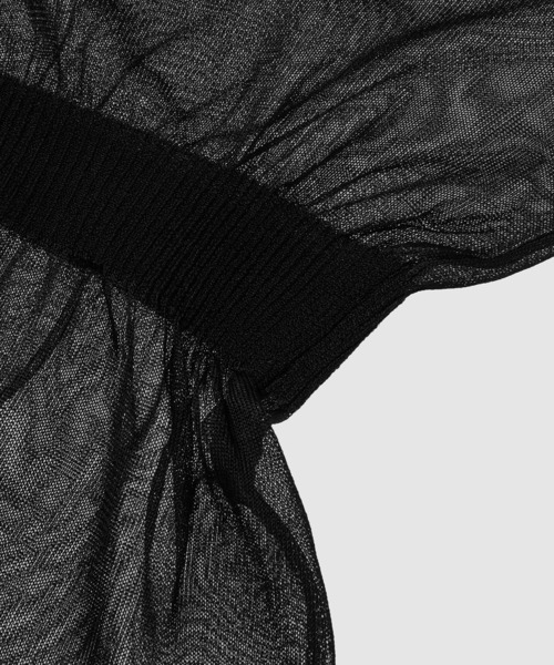 TAN（タン）の「2WAY SHEER TOPS（シャツ/ブラウス・レディース・ピンク/ブラック・FREE）」の5枚目の写真