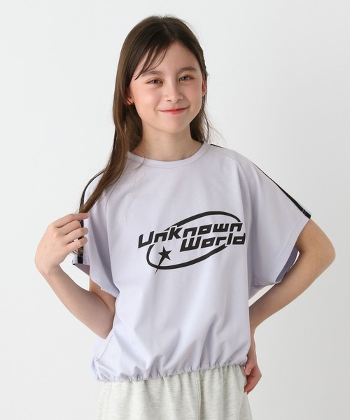 GLOBAL WORK(グローバルワーク)の「ヘビロッTEEドロスト半袖/324958(Tシャツ/カットソー・キッズ・オフホワイト/サックスブルー/ホワイト系その他・130cm/140cm/150cm/160cm)」の1枚目の写真