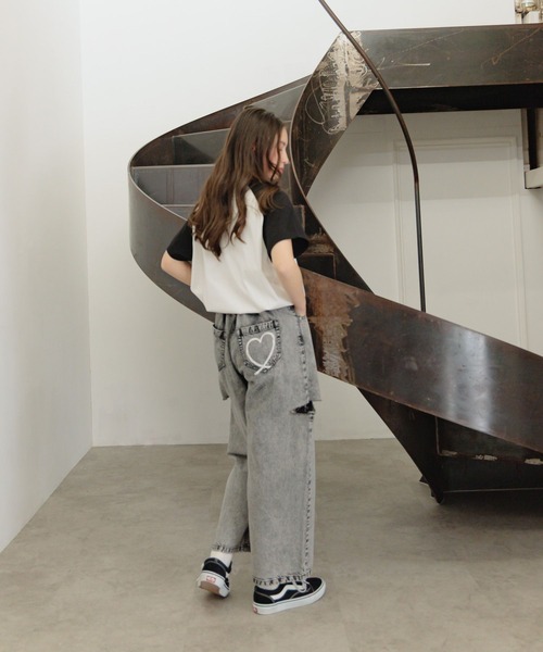 GLOBAL WORK(グローバルワーク)の「ヘビロッTEEドロスト半袖/324958(Tシャツ/カットソー・キッズ・オフホワイト/サックスブルー/ホワイト系その他・130cm/140cm/150cm/160cm)」の12枚目の写真