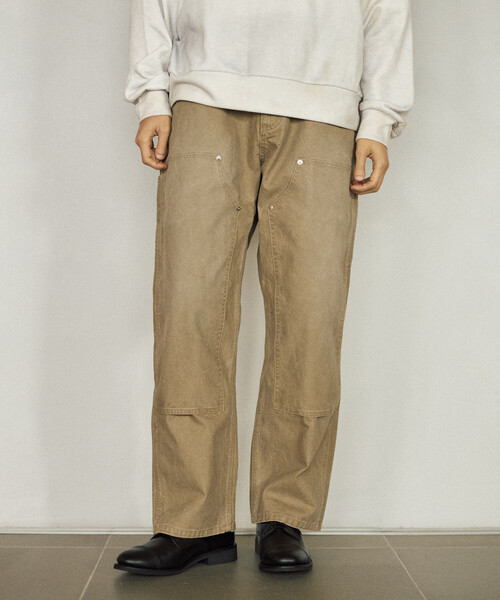 Firsthand(ファーストハンド)の「Firsthand/ファーストハンド フェード加工 ライトダックダブルニーペインターパンツ ヴィンテージ(その他パンツ・メンズ・ベージュ/ブラック・L/M)」の14枚目の写真