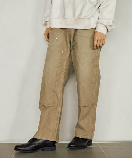 Firsthand(ファーストハンド)の「Firsthand/ファーストハンド フェード加工 ライトダックダブルニーペインターパンツ ヴィンテージ(その他パンツ・メンズ・ベージュ/ブラック・L/M)」の18枚目の写真