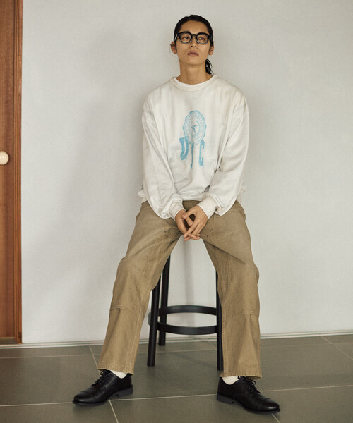 Firsthand(ファーストハンド)の「Firsthand/ファーストハンド フェード加工 ライトダックダブルニーペインターパンツ ヴィンテージ(その他パンツ・メンズ・ベージュ/ブラック・L/M)」の22枚目の写真