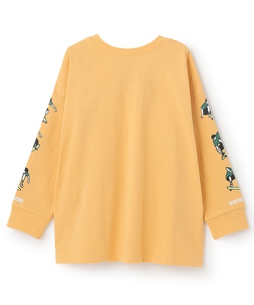 and D. petit main(アンドディープティマイン)の「【365D.】袖プリントビッグ長袖Tシャツ(Tシャツ/カットソー・キッズ・ライム/ホワイト/オレンジ/ネイビー/ベージュ/ブラック・140cm/110cm/90cm/100cm/120cm/150cm/130cm)」の14枚目の写真