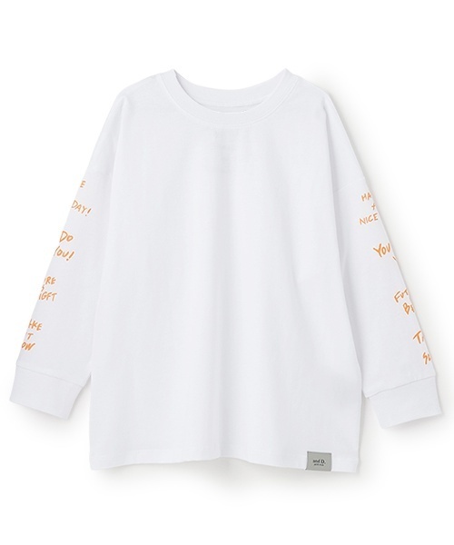 【関税込み】We11done ホワイト プリント 長袖Tシャツ 関税込み】We11done ホワイト ロゴプリント Tシャツ (We11Done/T