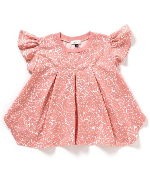 Seraph（セラフ）の「【ジュニア対応】イレヘム半袖トップス（Tシャツ/カットソー・キッズ・ピンク/ミント/オレンジ/アイボリー・80/90/100/110/120/130/140）」の2枚目の写真