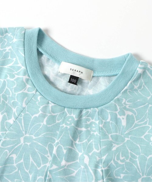 Seraph（セラフ）の「【ジュニア対応】イレヘム半袖トップス（Tシャツ/カットソー・キッズ・ピンク/ミント/オレンジ/アイボリー・80/90/100/110/120/130/140）」の7枚目の写真