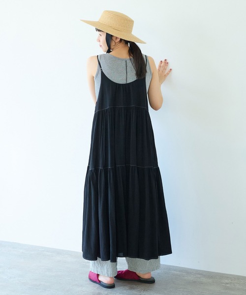 yuni ティアードジャンパースカート　ワンピース　スカート yuni/ティアードジャンパースカート | CocoRyne