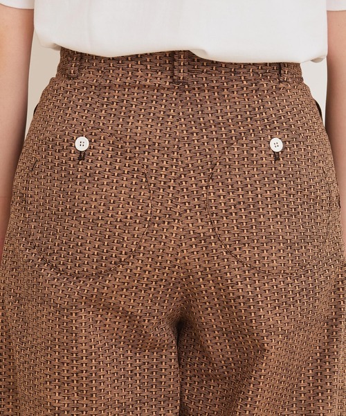 I AM I 　アイアムアイ　ツイードパンツ セール】BASKET print マルポケット パンツ（その他パンツ）｜I