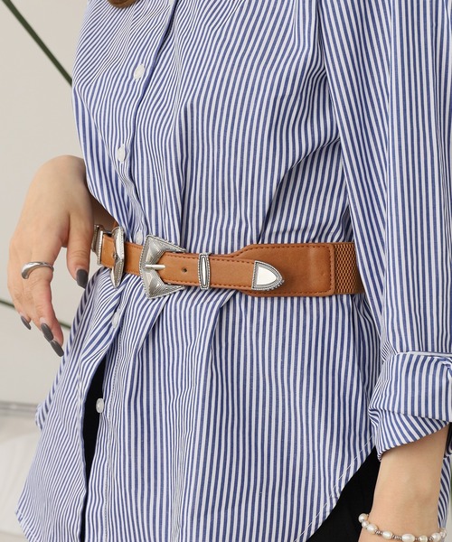 ROOPTOKYO（ループトウキョウ）の「Double buckle faux leather belt / ダブルバックル フェイクレザーベルト（ベルト・メンズ・ブラウン/キャメル/ブラック・FREE）」の17枚目の写真