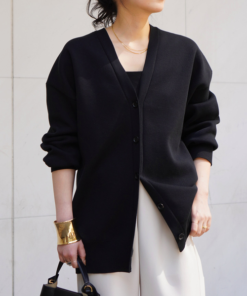 EVERYDAY I LIKE.（エヴリディアイライク）の「*ソフィアVネックカーディガン（カーディガン/ボレロ・レディース・ブラック・FREE）」の9枚目の写真