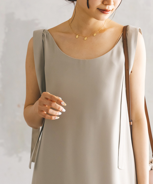 【美品】Noble ウォッシャブルジョーゼット2wayワンピース Noble（ノーブル）の「【洗える】ウォッシャブルジョーゼット