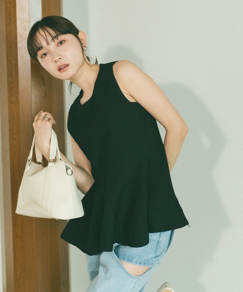 ニット セーター フリルノースリーブペプラムニット レディース 楽天市場】PICCIN PERLA フリルノースリーブペプラムニット 12