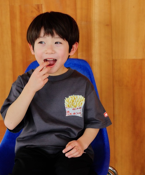 FOUND GOOD（ファウンドグッド）の「K/POPPOTシャツ（Tシャツ/カットソー・キッズ・ホワイト系5/グレー系8・120cm/140cm）」の2枚目の写真