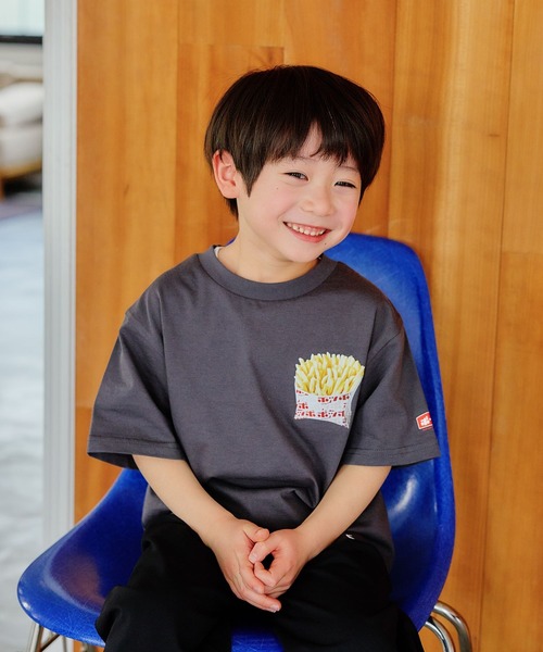 FOUND GOOD（ファウンドグッド）の「K/POPPOTシャツ（Tシャツ/カットソー・キッズ・ホワイト系5/グレー系8・120cm/140cm）」の7枚目の写真