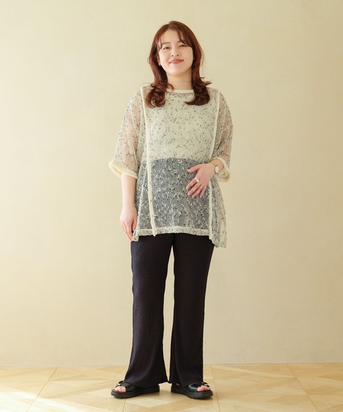 セール】【産前・産後対応】マタニティ／楊柳フレアパンツ 290849