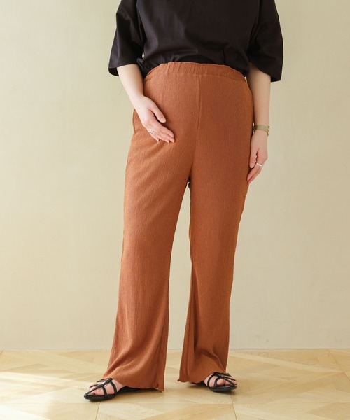 セール】【産前・産後対応】マタニティ／楊柳フレアパンツ