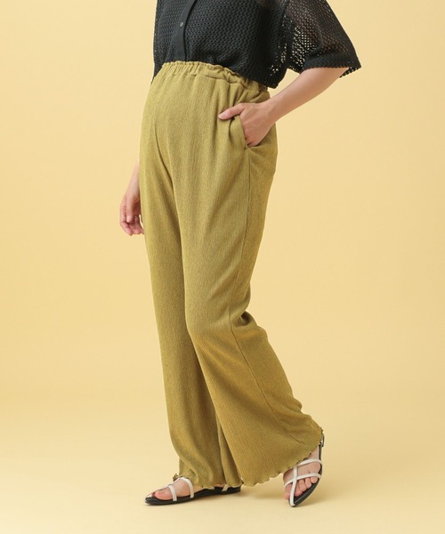 LEPSIM(レプシィム)の「【産前・産後対応】マタニティ/楊柳フレアパンツ 290849(マタニティウェア/グッズ・レディース・ブラウン/ベージュ/ブラック/ピンク/カーキ・FREE)」の13枚目の写真