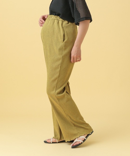 LEPSIM(レプシィム)の「【産前・産後対応】マタニティ/楊柳フレアパンツ 290849(マタニティウェア/グッズ・レディース・ブラウン/ベージュ/ブラック/ピンク/カーキ・FREE)」の14枚目の写真