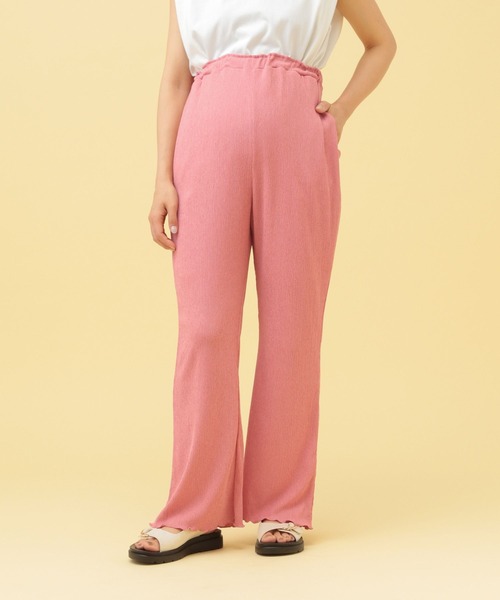 LEPSIM(レプシィム)の「【産前・産後対応】マタニティ/楊柳フレアパンツ 290849(マタニティウェア/グッズ・レディース・ブラウン/ベージュ/ブラック/ピンク/カーキ・FREE)」の19枚目の写真