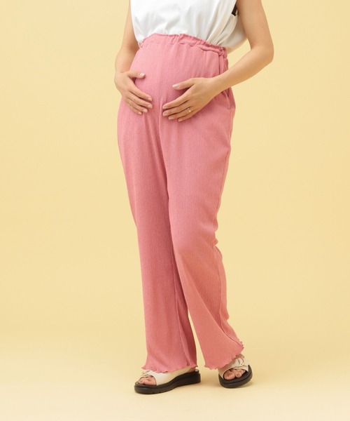 LEPSIM(レプシィム)の「【産前・産後対応】マタニティ/楊柳フレアパンツ 290849(マタニティウェア/グッズ・レディース・ブラウン/ベージュ/ブラック/ピンク/カーキ・FREE)」の20枚目の写真
