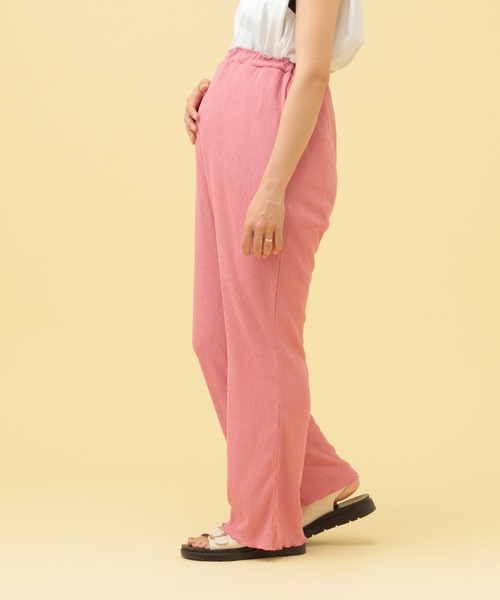 LEPSIM(レプシィム)の「【産前・産後対応】マタニティ/楊柳フレアパンツ 290849(マタニティウェア/グッズ・レディース・ブラウン/ベージュ/ブラック/ピンク/カーキ・FREE)」の8枚目の写真