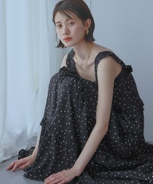 Ampirula（アンピルーラ）の「ドットティアードフリルロングワンピース（ワンピース）」