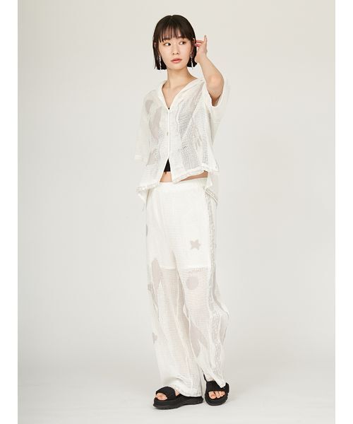【emmi×Leo Lionni】 メッシュパンツ ブラック1 エミ emmi 【emmi×Leo Lionni】 メッシュパンツ （BLK