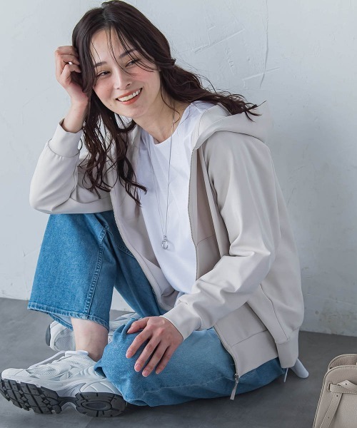 LAUTREAMONT（ロートレアモン）の「【JAPAN BLUE JEANS】ワイドパンツ≪洗濯機で洗える≫（デニムパンツ・レディース・ネイビー/ライトブルー・9号/11号/7号）」の7枚目の写真