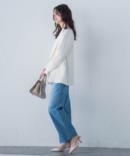 LAUTREAMONT（ロートレアモン）の「【JAPAN BLUE JEANS】ワイドパンツ≪洗濯機で洗える≫（デニムパンツ・レディース・ネイビー/ライトブルー・9号/11号/7号）」の9枚目の写真