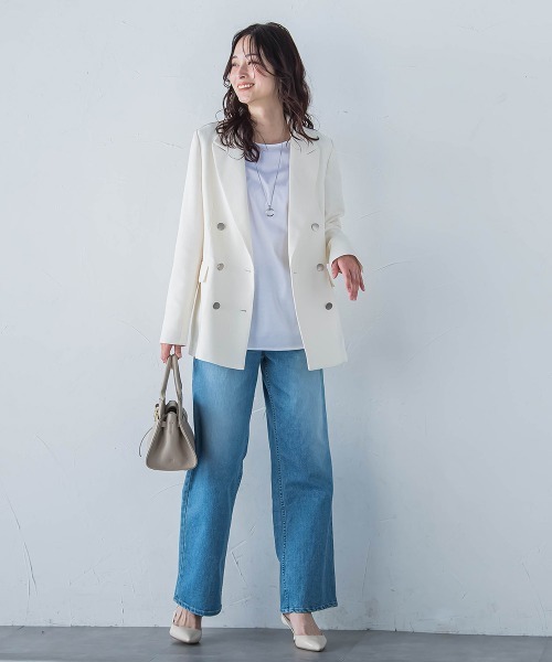 LAUTREAMONT（ロートレアモン）の「【JAPAN BLUE JEANS】ワイドパンツ≪洗濯機で洗える≫（デニムパンツ・レディース・ネイビー/ライトブルー・9号/11号/7号）」の11枚目の写真