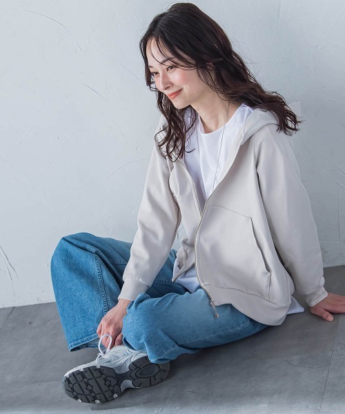 LAUTREAMONT（ロートレアモン）の「【JAPAN BLUE JEANS】ワイドパンツ≪洗濯機で洗える≫（デニムパンツ・レディース・ネイビー/ライトブルー・9号/11号/7号）」の5枚目の写真