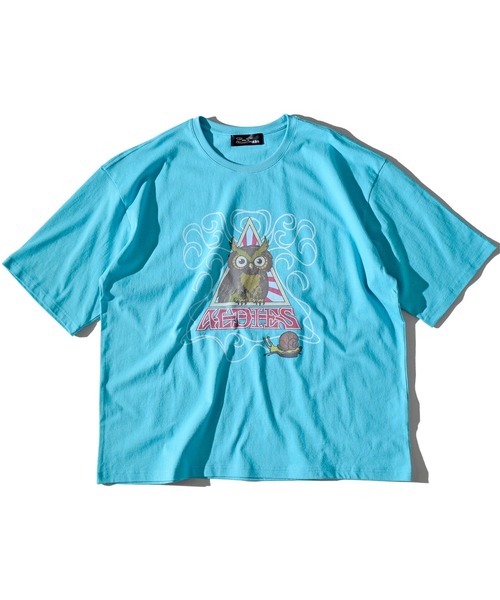 ALDIES（アールディーズ）の「Owl Big T / アウルビッグT（Tシャツ/カットソー・メンズ・ホワイト/ブルー/グリーン・FREE）」の4枚目の写真