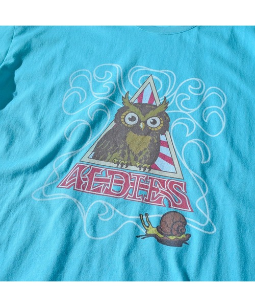 ALDIES（アールディーズ）の「Owl Big T / アウルビッグT（Tシャツ/カットソー・メンズ・ホワイト/ブルー/グリーン・FREE）」の6枚目の写真