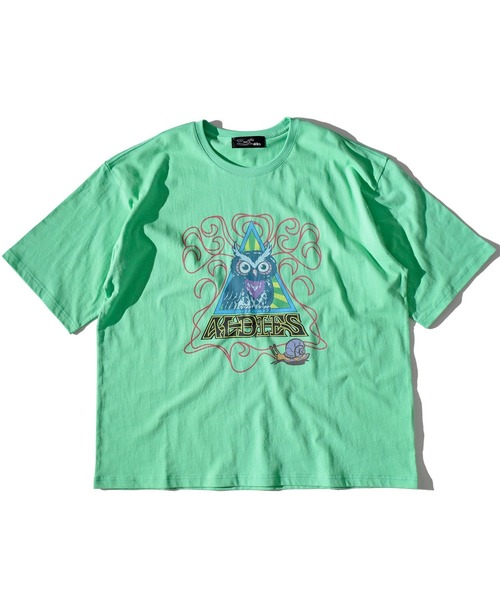 ALDIES（アールディーズ）の「Owl Big T / アウルビッグT（Tシャツ/カットソー・メンズ・ホワイト/ブルー/グリーン・FREE）」の8枚目の写真