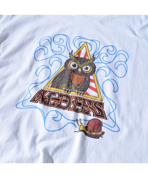ALDIES（アールディーズ）の「Owl Big T / アウルビッグT（Tシャツ/カットソー・メンズ・ホワイト/ブルー/グリーン・FREE）」の14枚目の写真