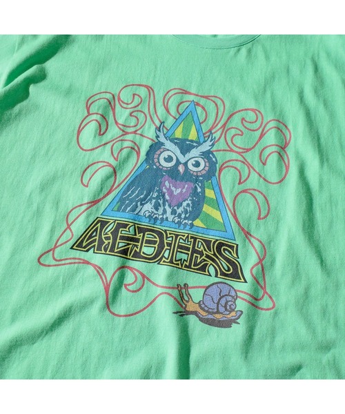 ALDIES（アールディーズ）の「Owl Big T / アウルビッグT（Tシャツ/カットソー・メンズ・ホワイト/ブルー/グリーン・FREE）」の10枚目の写真