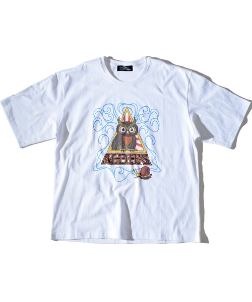 ALDIES（アールディーズ）の「Owl Big T / アウルビッグT（Tシャツ/カットソー・メンズ・ホワイト/ブルー/グリーン・FREE）」の21枚目の写真