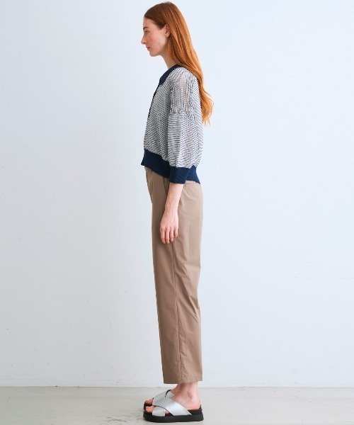 three dots（スリードッツ）の「メッシュハイツイストコットン ポロ（ポロシャツ・レディース・ホワイト/ネイビー/ホワイト×ネイビー・SMALL）」の20枚目の写真