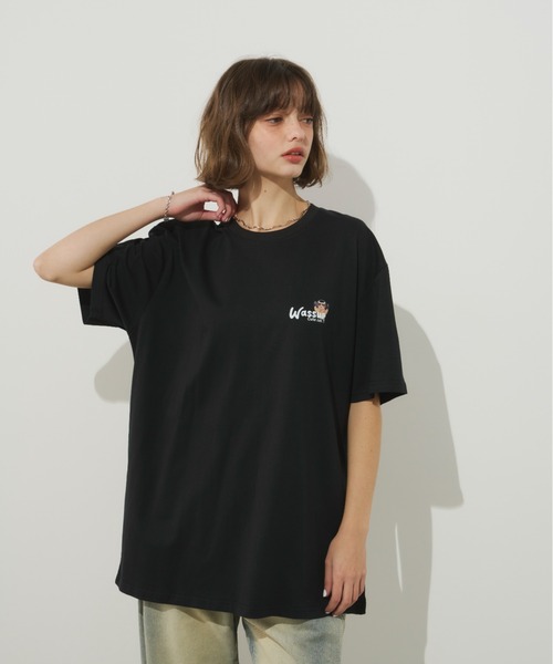 Unitage(ユニテージ)の「ネコフレンズTEE(Tシャツ/カットソー・レディース・ブラック/ホワイト・FREE)」の9枚目の写真