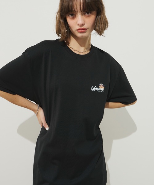 Unitage(ユニテージ)の「ネコフレンズTEE(Tシャツ/カットソー・レディース・ブラック/ホワイト・FREE)」の7枚目の写真