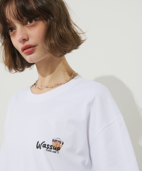 Unitage(ユニテージ)の「ネコフレンズTEE(Tシャツ/カットソー・レディース・ブラック/ホワイト・FREE)」の11枚目の写真