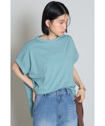 【接触冷感】天竺コットンハーフスリーブTシャツ