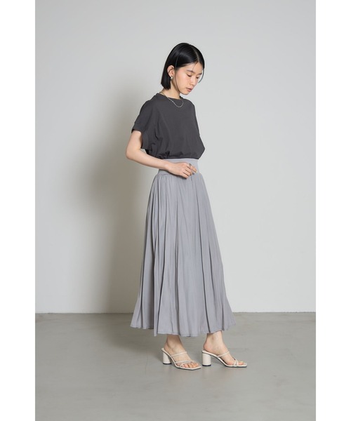 &. NOSTALGIA（アンドドットノスタルジア）の「【接触冷感】天竺コットンハーフスリーブTシャツ（Tシャツ/カットソー・レディース・チャコールグレー/アイボリー/ブルー・M）」の22枚目の写真