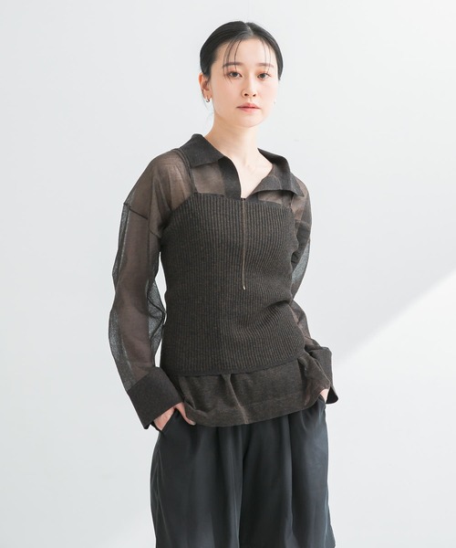 【中古】 セール】ラミー混スキッパーシアーニット（ニット/セーター テープ・マスキングテープ