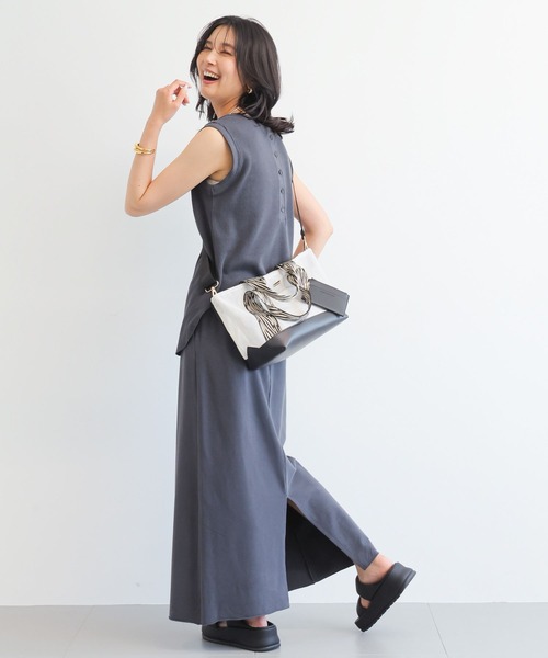 BARNYARDSTORM（バンヤードストーム）の「BARNYARDSTORM / ジャガードテープメッシュトート（トートバッグ・レディース・ブラック系その他/チャコールグレー/ブラック系その他2/ホワイト・FREE）」の9枚目の写真