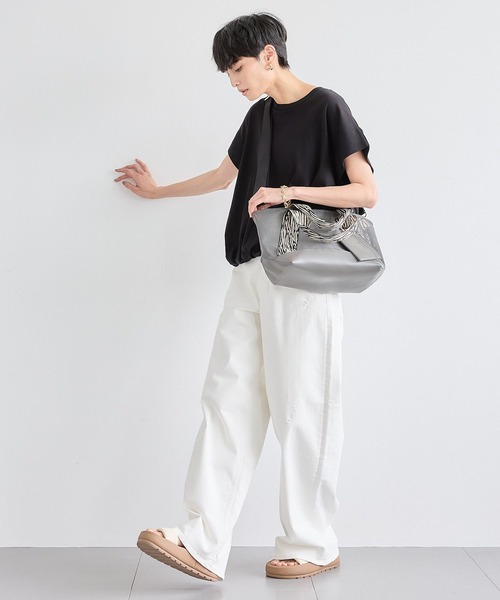 BARNYARDSTORM（バンヤードストーム）の「BARNYARDSTORM / ジャガードテープメッシュトート（トートバッグ・レディース・ブラック系その他/チャコールグレー/ブラック系その他2/ホワイト・FREE）」の17枚目の写真