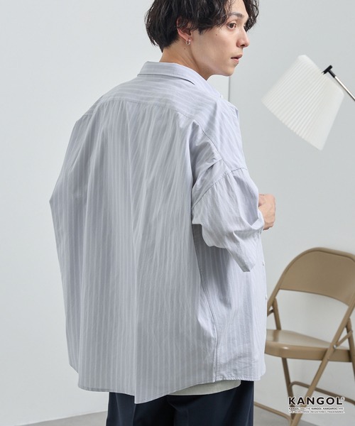 KANGOL/カンゴール 別注ロゴ ワンポイント刺繍 レギュラーカラー半袖