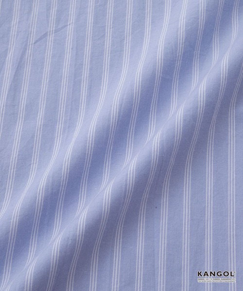 KANGOL(カンゴール)の「KANGOL/カンゴール 別注ロゴ ワンポイント刺繍 レギュラーカラー半袖シャツ(シャツ/ブラウス・メンズ・ホワイト/ネイビー系/ネイビー/ブルー/ライトグレー系/ブルー系/ブラック系・L/S/M)」の16枚目の写真